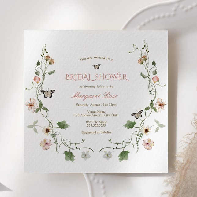 Floral Fairytale Garden Bridal Shower Invitation (Creator Uploaded)