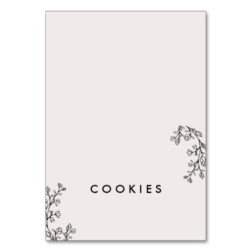 Floral Fairytale Personalized Buffet Label Cards