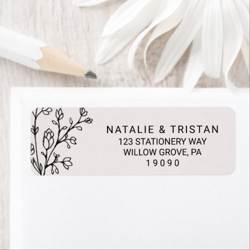Floral Fairytale Wedding Label