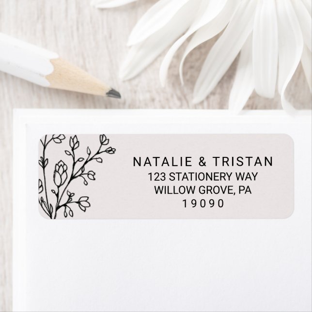 Floral Fairytale Wedding Label (Insitu)