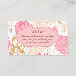 Floral Faith Christian Scripture Business Card