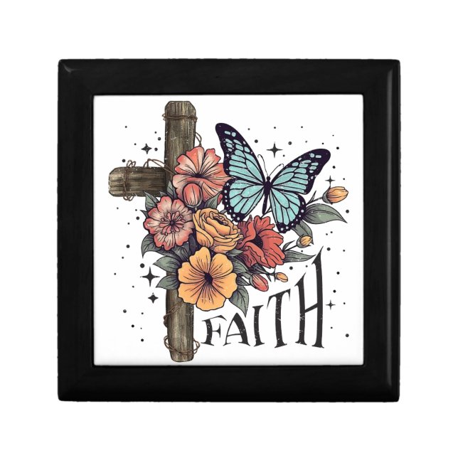 Floral Faith Cross Gift Box (Front)