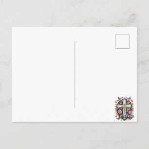 Floral Faith Cross  Postcard