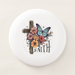 Floral Faith Cross Wham-O Frisbee