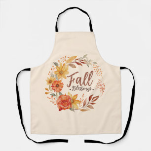 Floral Fall Blessings Apron