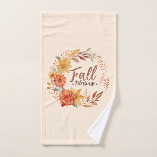 Floral Fall Blessings Bath Towel Set