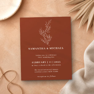 Floral Fall Boho Terracotta brown Botanical budget Flyer