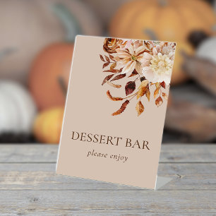 Floral Fall Dessert Bar Pedestal Sign