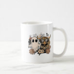 Floral Fall Highland Cow Ghost Boho Pumpkin Hallow Coffee Mug