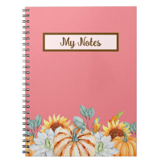 Floral Fall Inspire School  Notebook