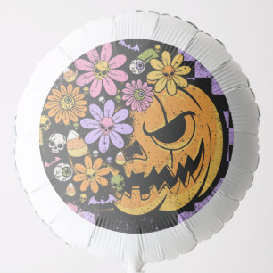 Floral Fall Pumpkin Halloween Balloon