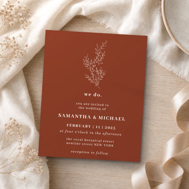 Floral Fall Terracotta Budget Brown we do Flyer