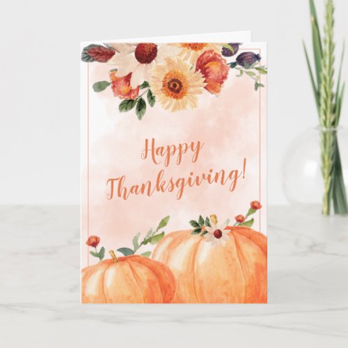 Floral Fall Thanksgiving Card