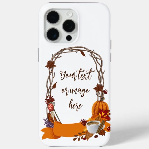 Floral Fall Wreath Autumn Flowers Foliage iPhone 15 Pro Max Case