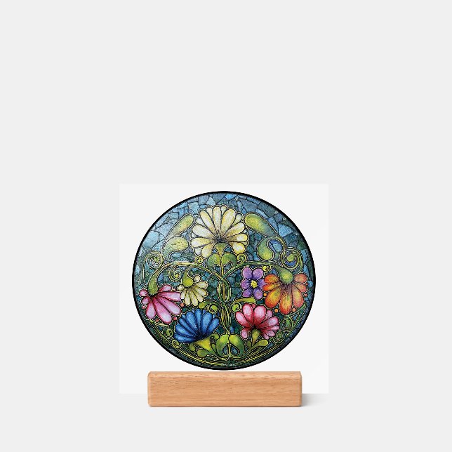 Floral Family Circle Holder (Woodblock)