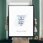 Floral Family Name Sign Bible verse Joshua 24:15