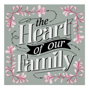 Floral Family Pastel Esthetic Poster