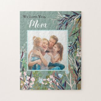Floral Family Photo Jigsaw Puzzle