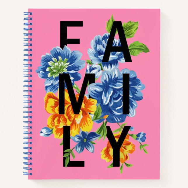 Floral Family Quote Notebook (Front)