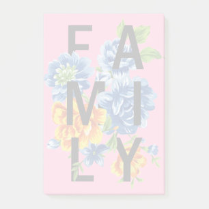 Floral Family Quote Post-it Notes