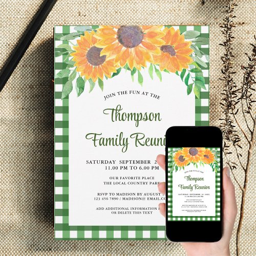 Floral Family Reunion  Invitation