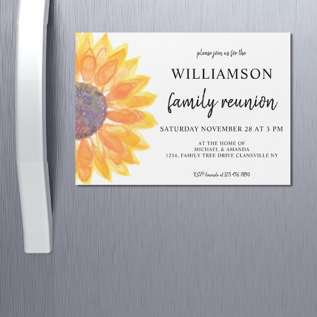 Floral Family Reunion Magnetic Invitation  (Creator Uploaded)