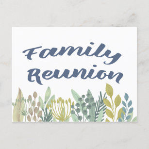 Floral Family Reunion Picnic Invitation Postcard