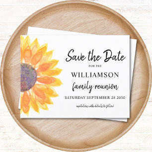 Floral Family Reunion Save The Date  Announcement Postcard