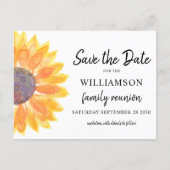 Floral Family Reunion Save The Date  Announcement Postcard (Front)