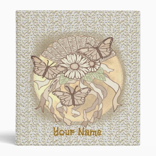 Floral Fan Wedding  binder