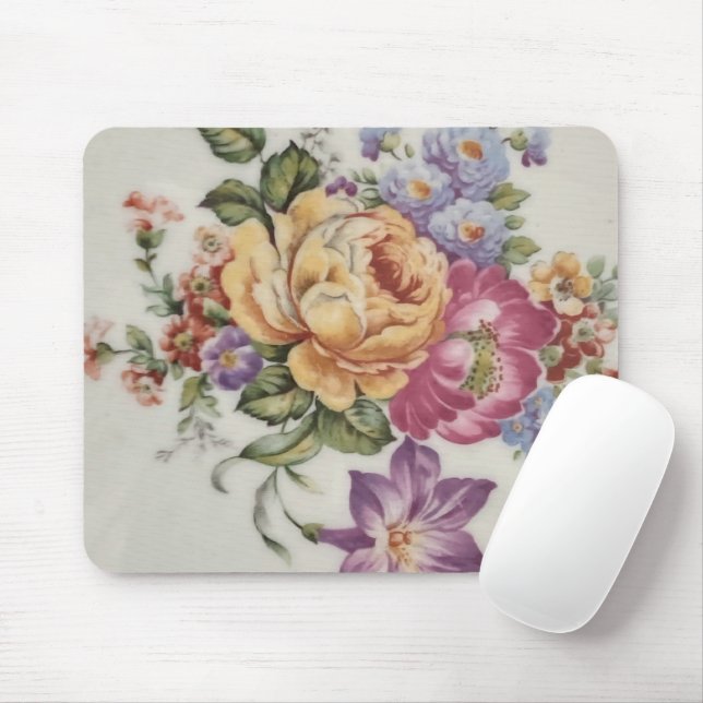 Floral Fancy  Mouse Pad (With Mouse)
