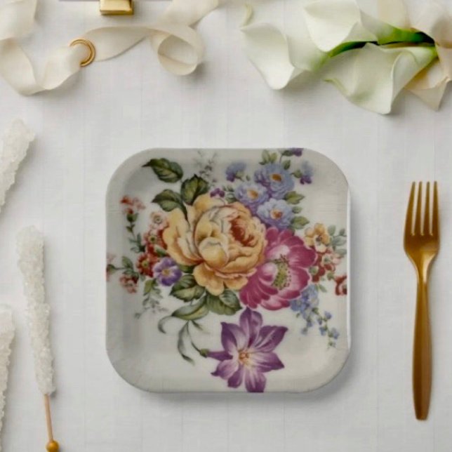 Floral Fancy  Paper Plates (Creator Uploaded)