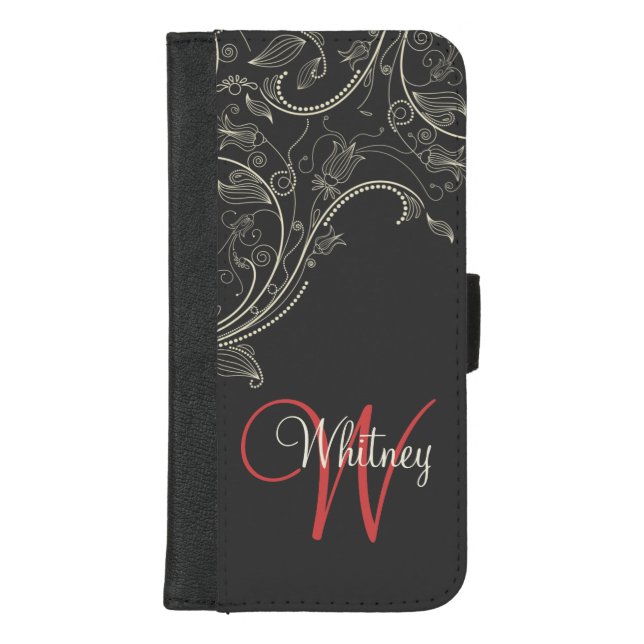 Floral Fantasy Abstract Gray Phone Case (Front)