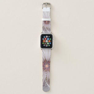 Floral Fantasy, Abstract Modern Pastel Flower Apple Watch Band