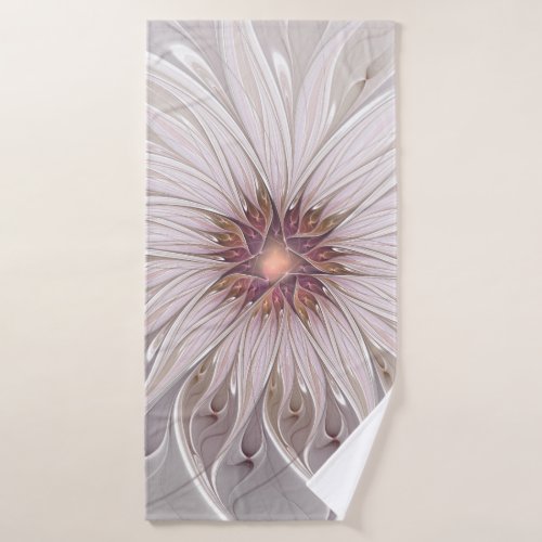 Floral Fantasy Abstract Modern Pastel Flower Bath Towel