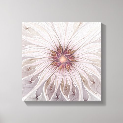 Floral Fantasy Abstract Modern Pastel Flower Canvas Print