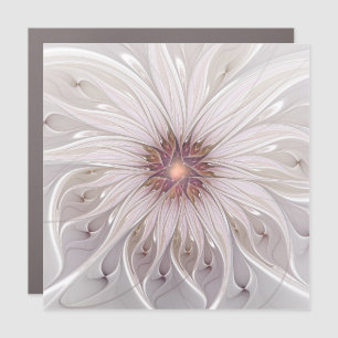 Floral Fantasy, Abstract Modern Pastel Flower Car Magnet