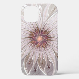 Floral Fantasy, Abstract Modern Pastel Flower iPhone 12 Pro Case