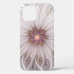 Floral Fantasy, Abstract Modern Pastel Flower iPhone 12 Case