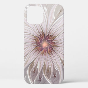 Floral Fantasy, Abstract Modern Pastel Flower iPhone 12 Case
