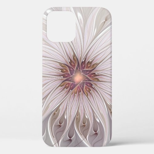 Floral Fantasy Abstract Modern Pastel Flower iPhone 12 Case