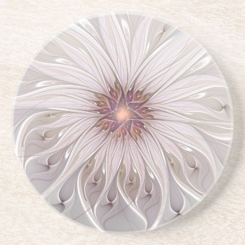 Floral Fantasy Abstract Modern Pastel Flower Coaster