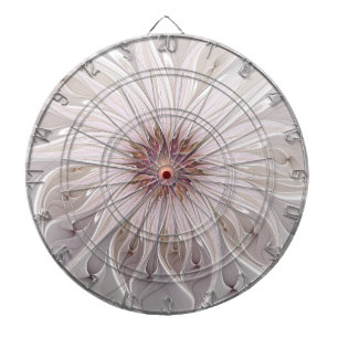 Floral Fantasy, Abstract Modern Pastel Flower Dart Board
