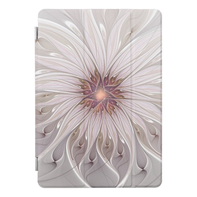 Floral Fantasy, Abstract Modern Pastel Flower iPad Pro Cover (Front)