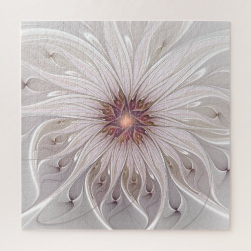 Floral Fantasy Abstract Modern Pastel Flower Jigsaw Puzzle