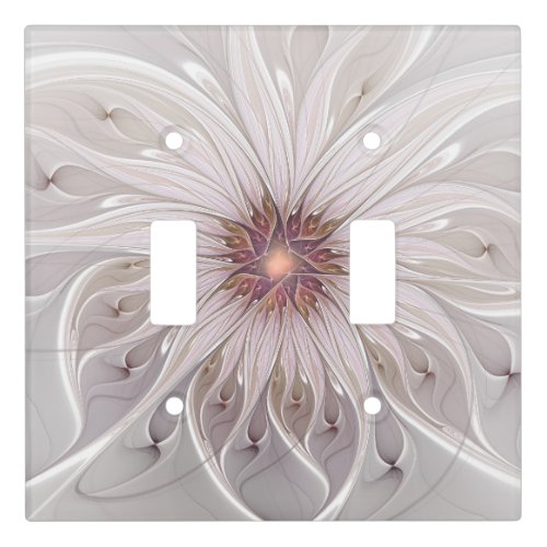 Floral Fantasy Abstract Modern Pastel Flower Light Switch Cover