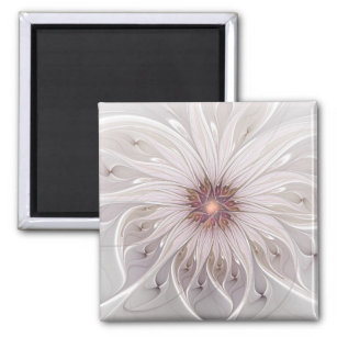 Floral Fantasy, Abstract Modern Pastel Flower Magnet