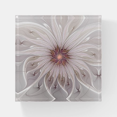 Floral Fantasy Abstract Modern Pastel Flower Paperweight