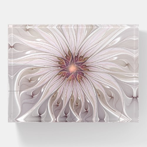 Floral Fantasy Abstract Modern Pastel Flower Paperweight