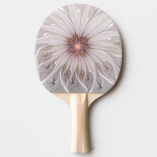 Floral Fantasy, Abstract Modern Pastel Flower Ping Pong Paddle